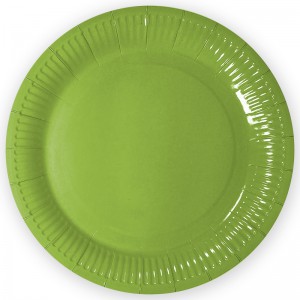Тарелки зеленые, 23 см, 6 шт.